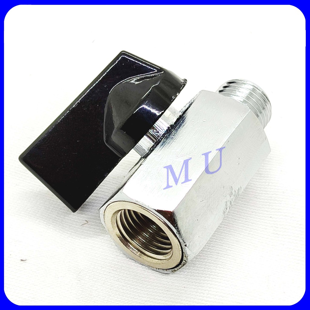 Mini Ball Valve, Stop Kran Kupu Kupu Male Female Drat Luar Dalam 1/4"