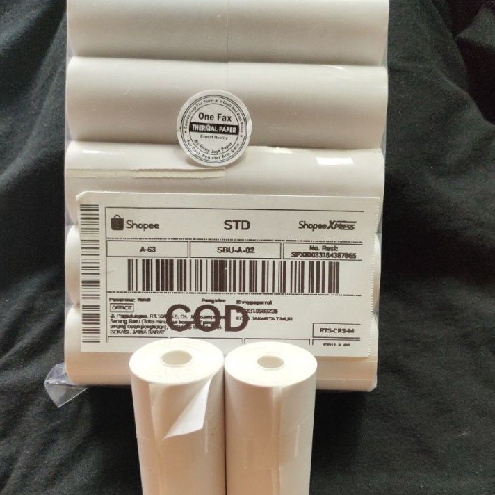 

88 Kertas Thermal Stiker Label 583mm Paket 1 Pcs Cocok Untuk Resi Pengiriman Dll