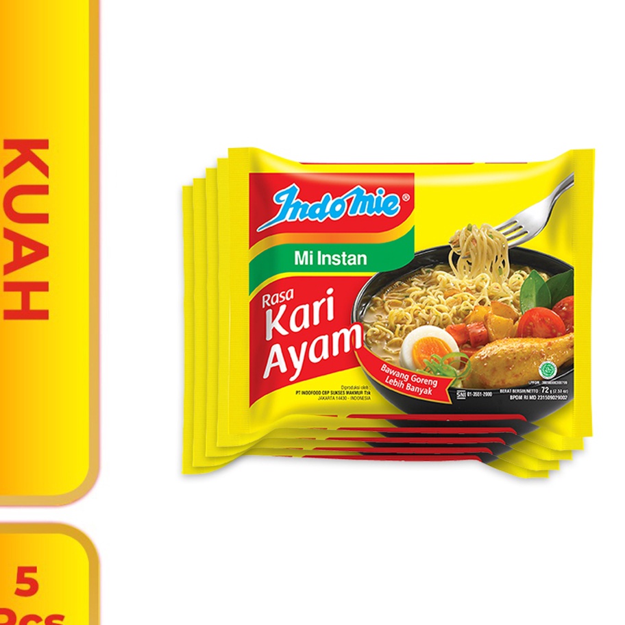 

Free Ongkir 5 Pcs Indomie Kuah Kari Ayam