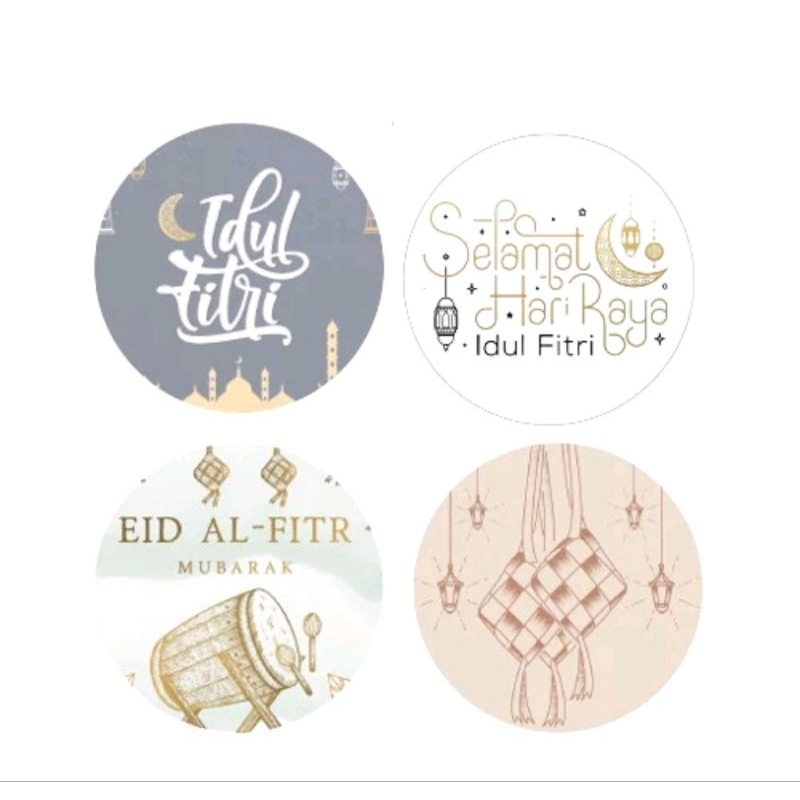 

Sticker Selamat Idul Fitri Stiker Hampers Parcel Kue Lebaran 3.8cm 100pcs 4.5cm 80pcs