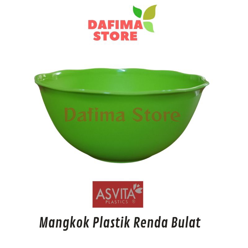 Mangkok plastik renda bulat Asvita