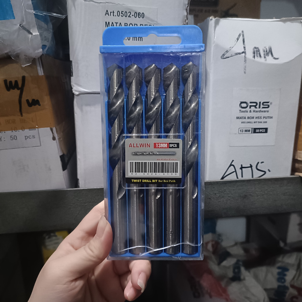 1 PAK ISI 5 PCS Mata Bor Besi Putih ALLWIN ULTRA ORIS FUJIYAMA 13MM 13 mm