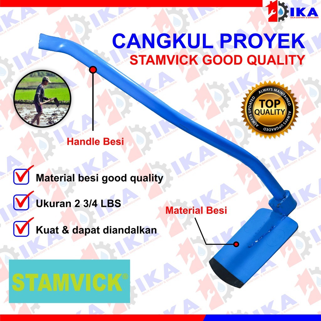 Stamvick Pacul Cangkul Gagang Besi Panjang Cangkul Sawah Cangkul Tanah Murah Bagus Berkualitas