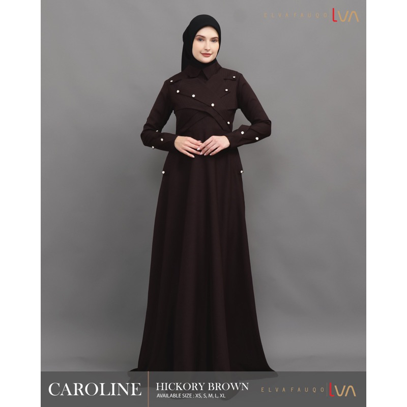 DRESS DAILY CAROLINE BY LVA DAILY DRESS GAMIS MUSLIMAH SIMPEL ELEGANT ORIGINAL