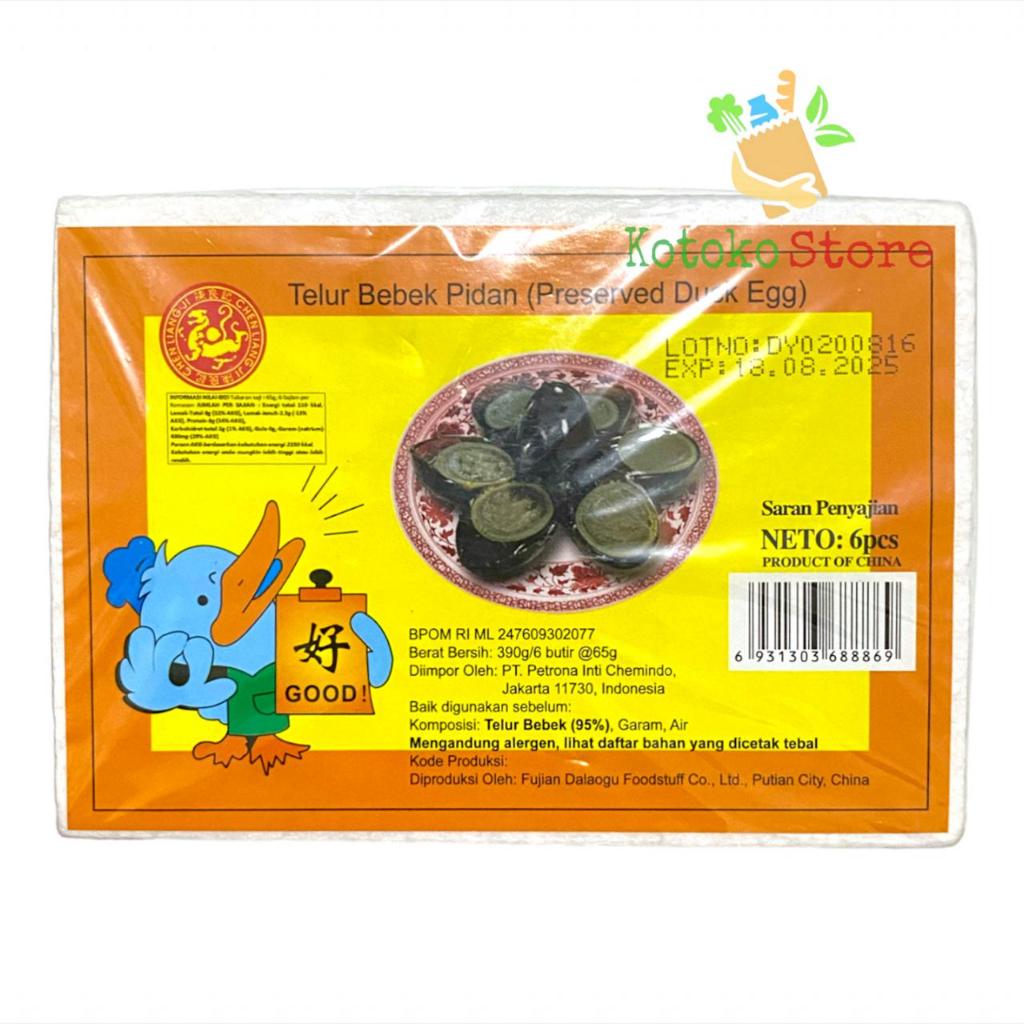 

Telur Bebek Pitan Chen Liang Ji isi 6 / Pidan Preserved Duck Egg 390gr