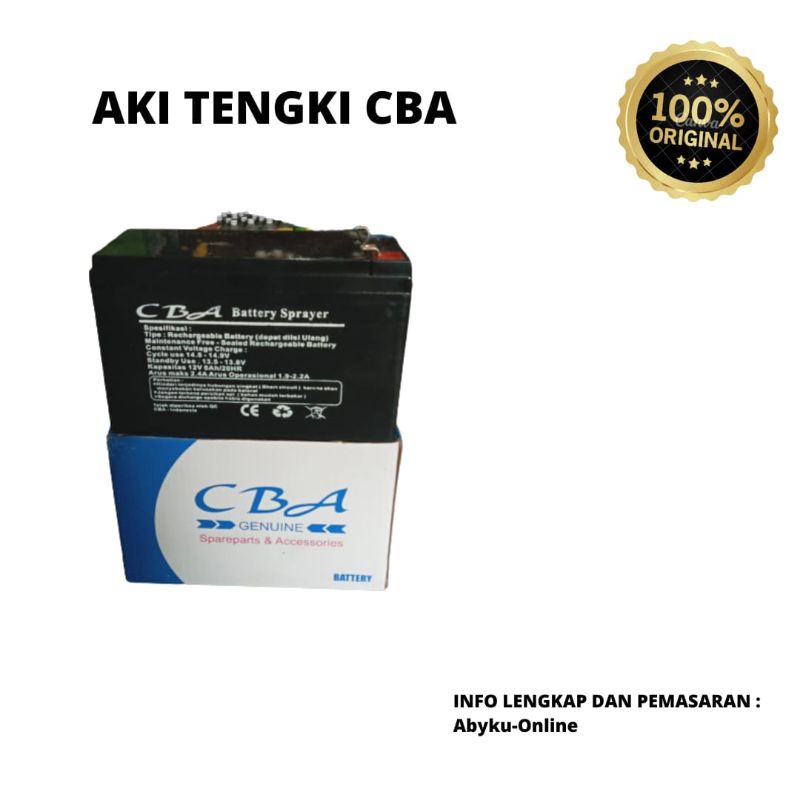 AKI CBA 8AH 12VOLT ORI CBA SPRAYER ELEKTRIK BATTERY SPTAYER