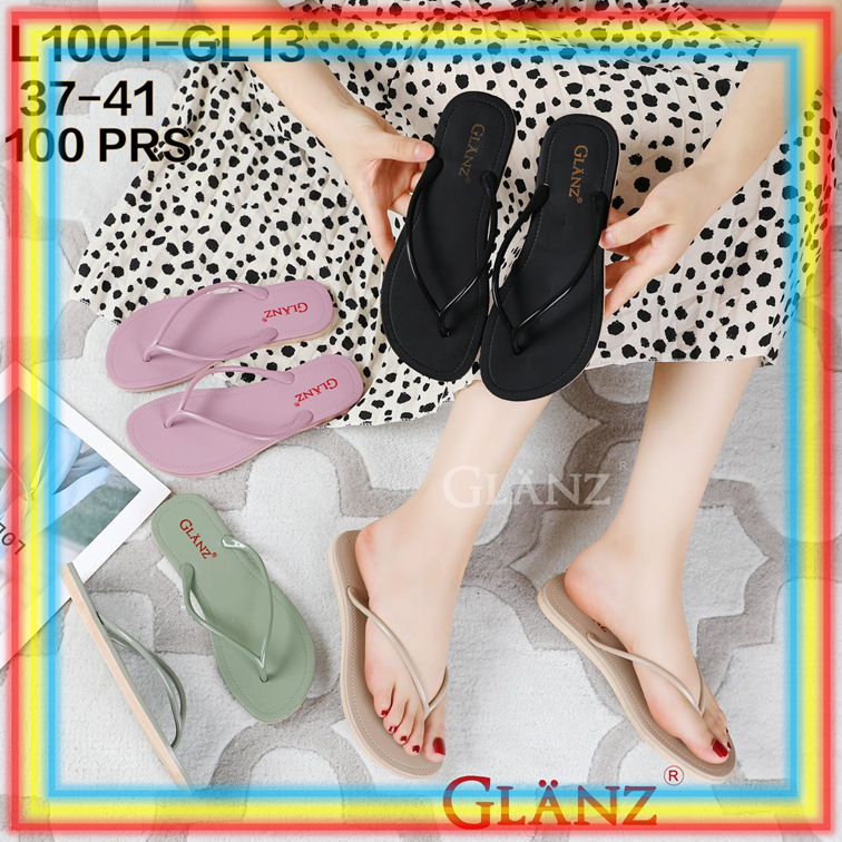 L1001GL13 Sendal Jepit Karet Wanita Merk Glanz Sandal Jepit Wanita Tali Kabel