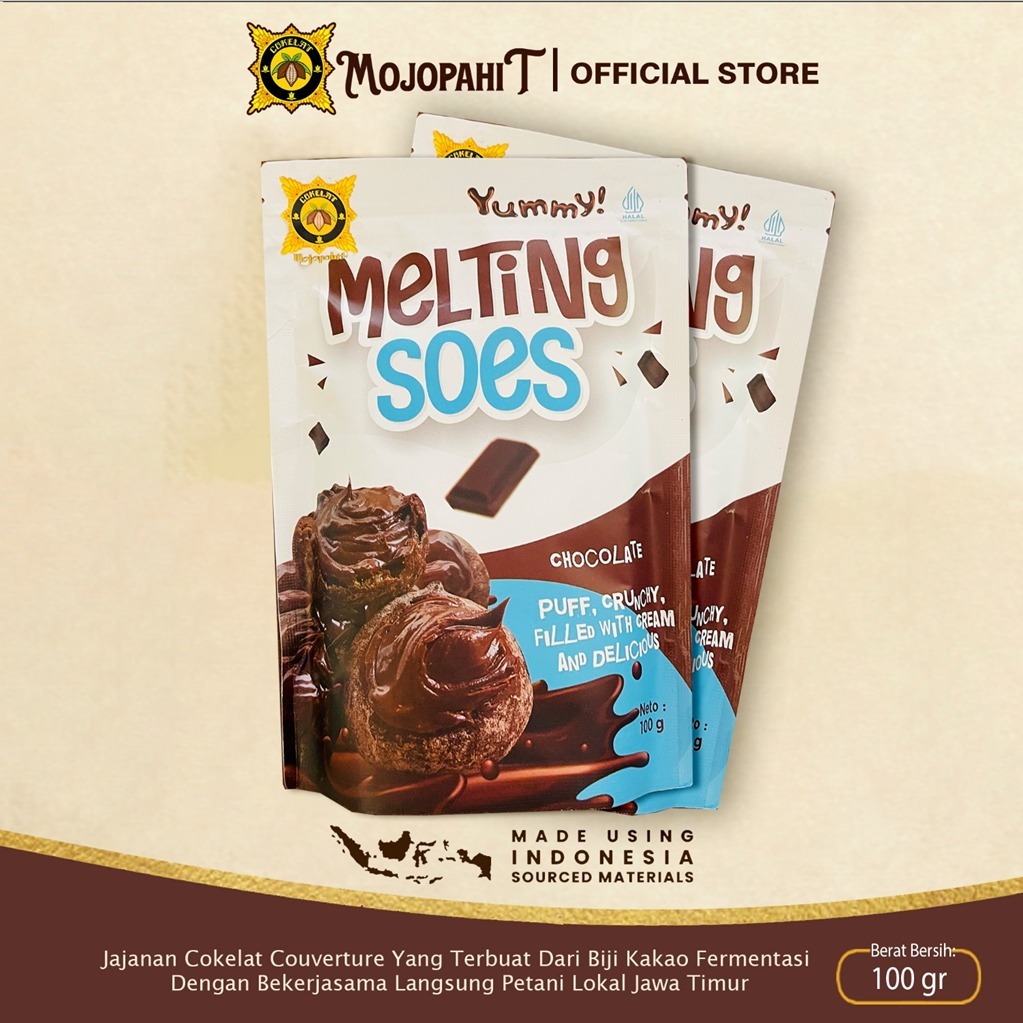 

Cokelat Mojopahit | MELTING SHOES ISI SELAI COKELAT COUVERTURE 100 GR