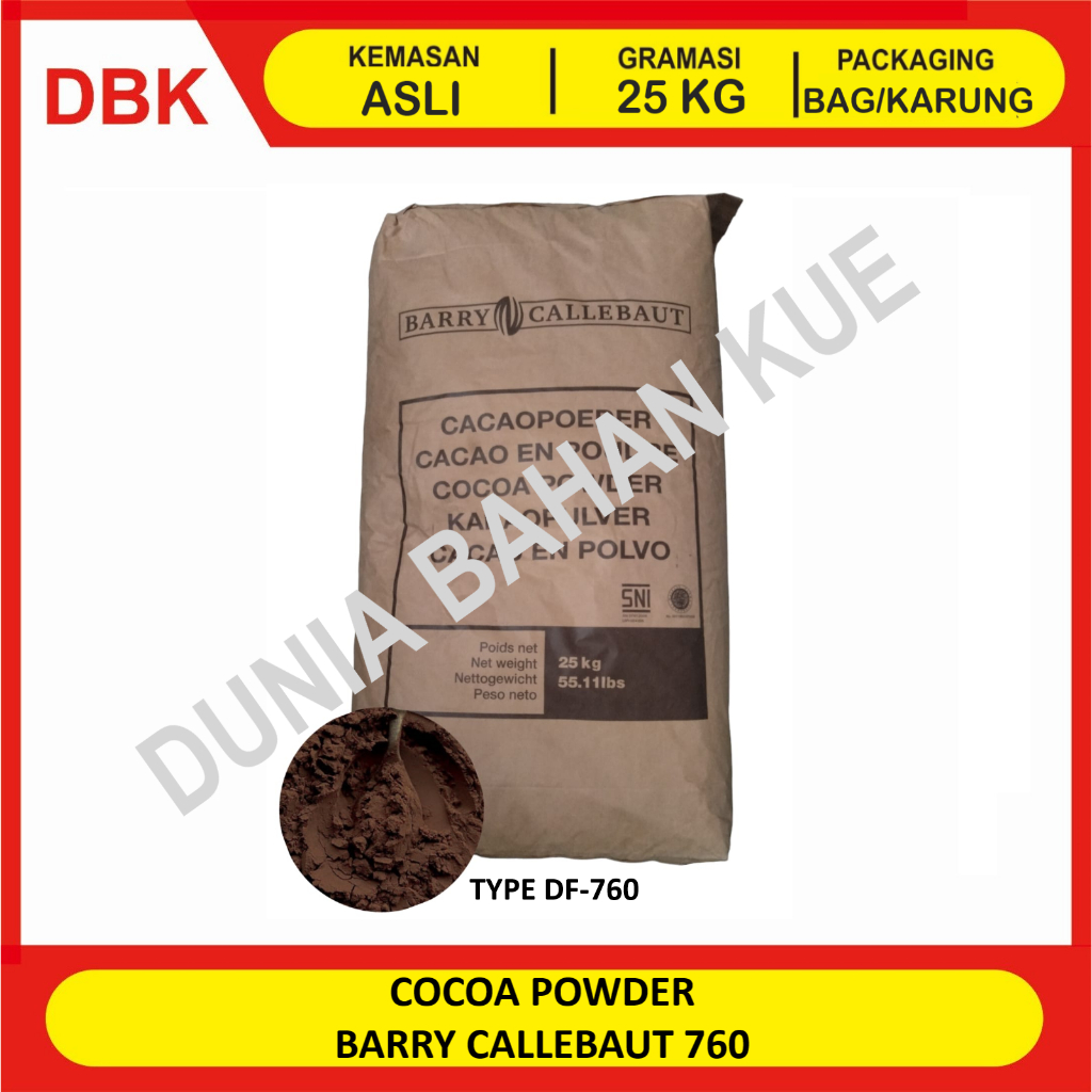 

PURE COCOA POWDER ex. BARRY CALLEBAUT. BUBUK COKLAT MURNI 760 || 25 kg