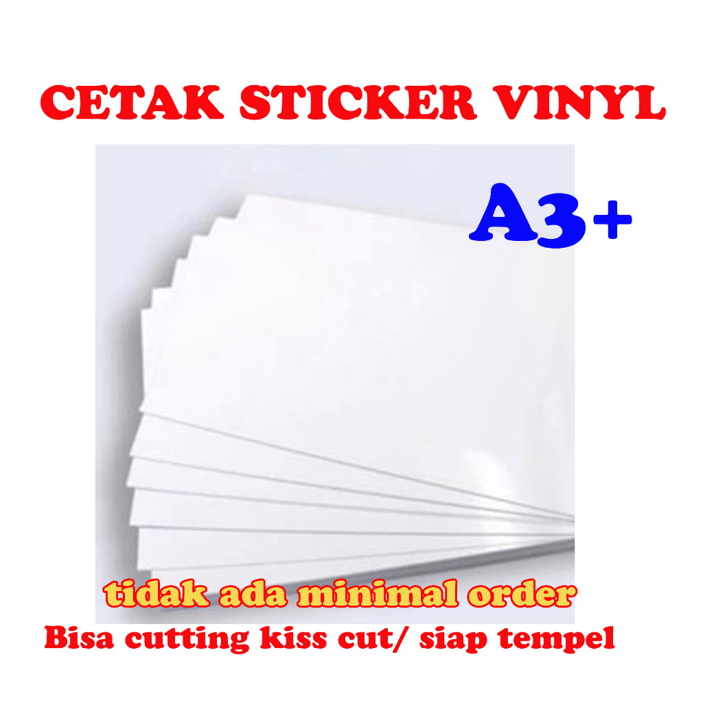 

CETAK STICKER VINYL DOFF DAN GLOSSY A3+ CUTTING / STICKER VINYL GLOSSY DAN DOFF