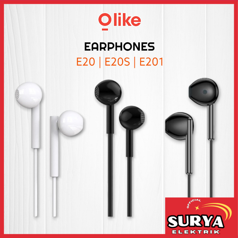Wired Earphone Kabel OLIKE E20 / E20C / E20S / E30S / E201 Headset Handsfree Mic Kabel 3.5mm / USB T