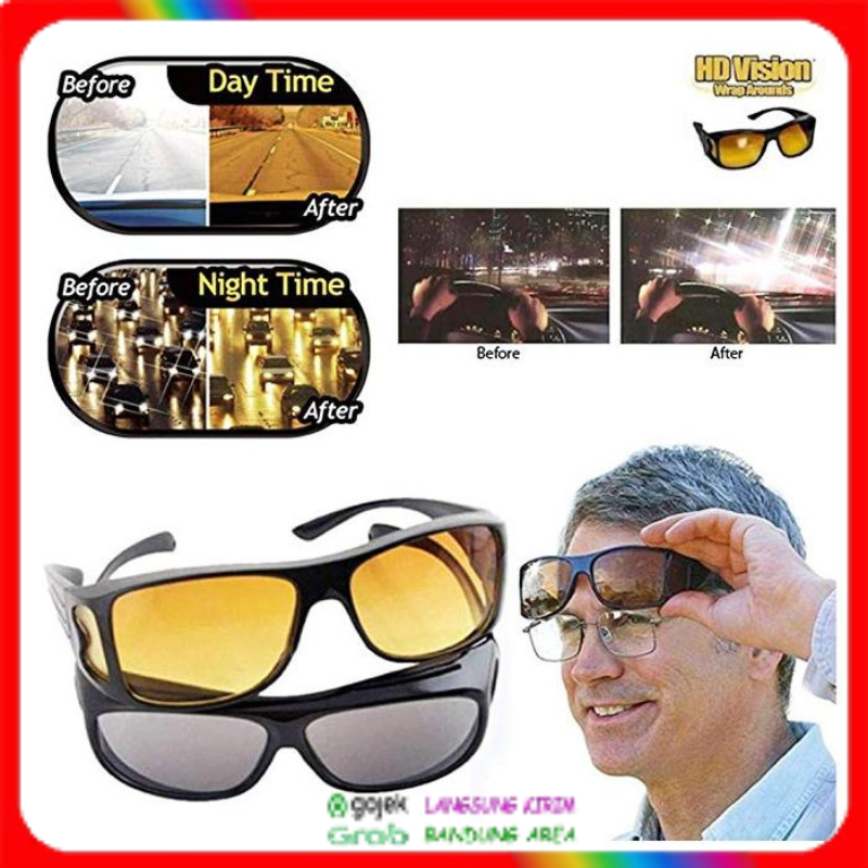Original Kacamata hd Vision Anti Silau Siang Dan Malam