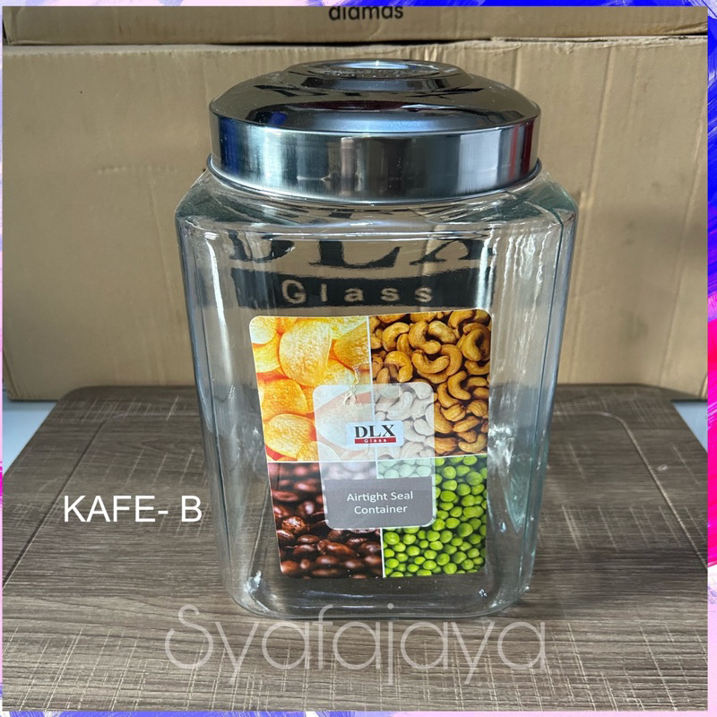 DLX Glass - Toples Kaca / Toples Asinan Segi ( TP. KAFE B SEAL )