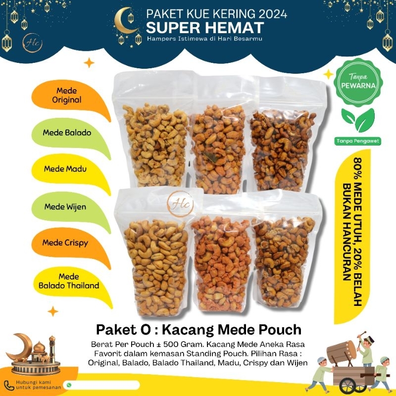 

paket O kue lebaran homemade hampers lebaran kue kering kacang mede variasi mix dan sudah free bublewrap