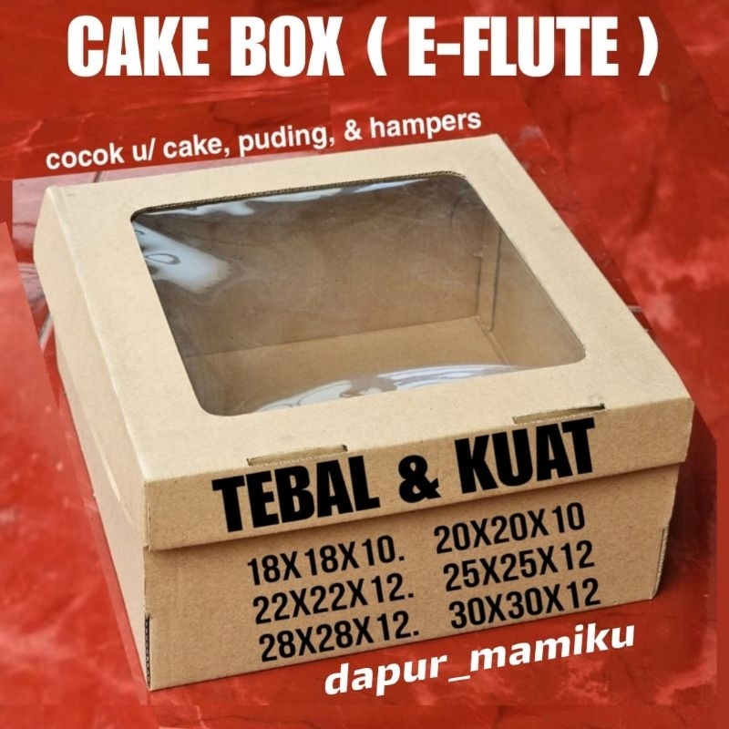 

Cake Box Eflute 18 20 22 25 28 30 Kardus Kotak Kue Tart Cake Puding Pudding Hampers Souvenir Box E-flute