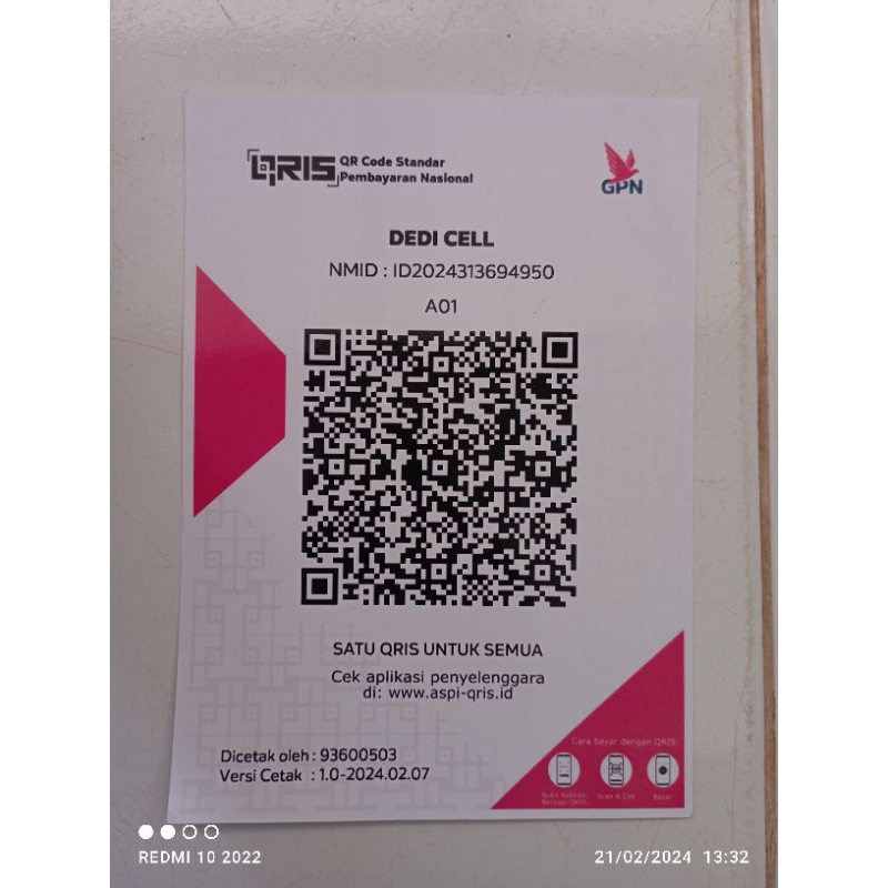 

cetak/print sticker qris all payment