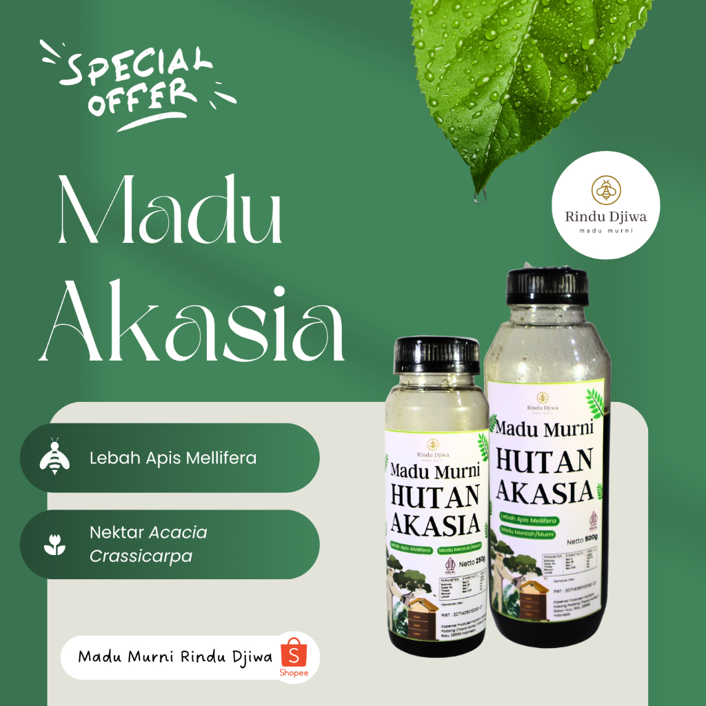 

Rindu Djiwa Madu Murni Hutan Akasia 250g/500g/1kg