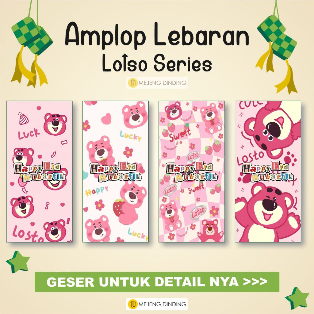 

AMPLOP LEBARAN MOTIF LOTSO ISI 10 PCS / AMPLOP LEBARAN IDUL FITRI / AMPLOP LEBARAN AESTHETIC / AMPLOP MURAH / AMPLOP KARTUN / AMP / AMGPAO LEBARAN MURAH PER PCS /ECERAN / ANGPAU LEBARAN IDUL FITRI /LOP KARAKTER / AMPLOP UNIK LEBARAN / AMPLOP LUCU