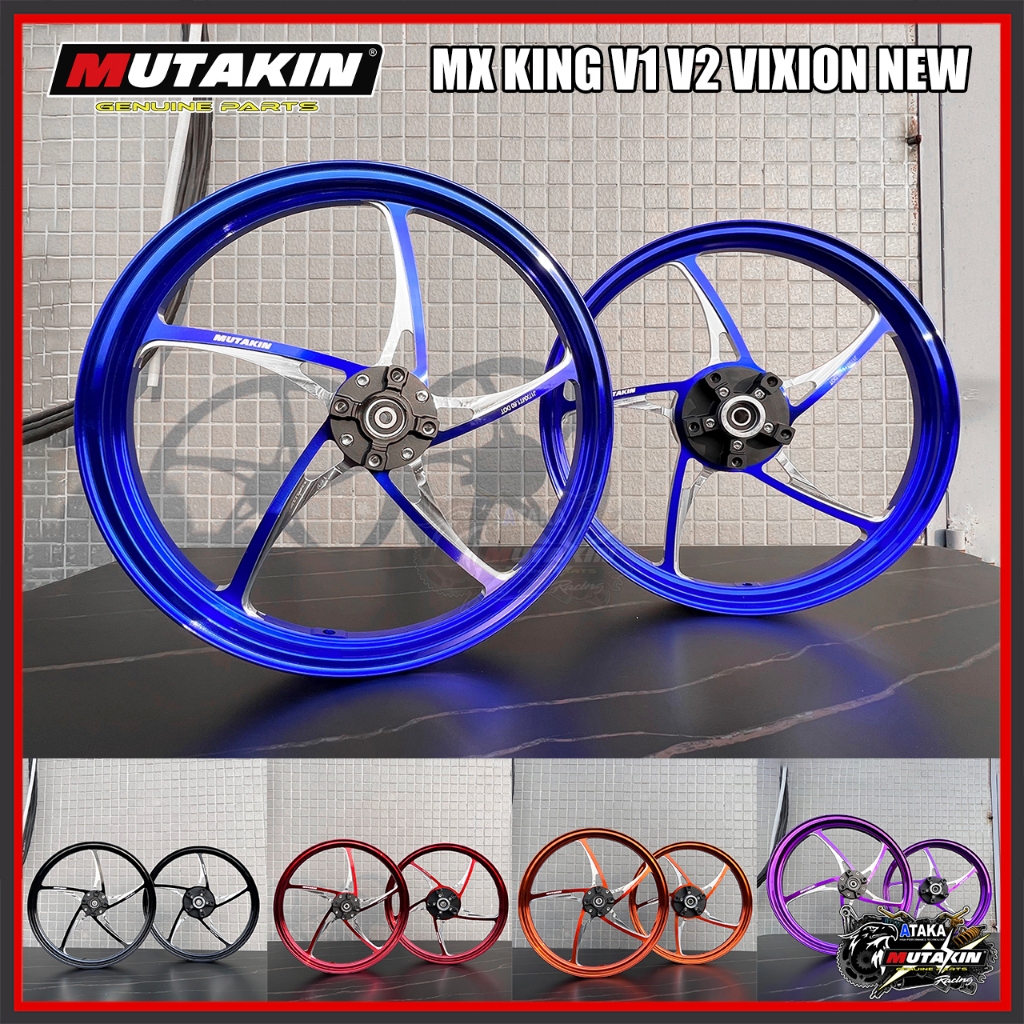 MUTAKIN Kzr X5 racing pelek CNC VELG PNP mx king v1 v2 VIXION NEW NVL NVA MXKING NEW SET VELK MX 150