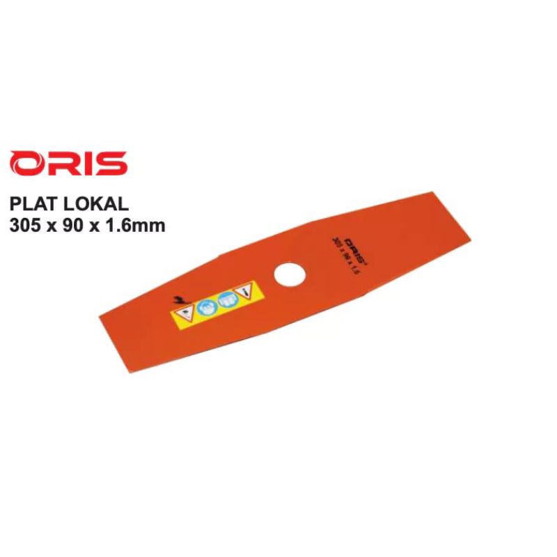 MATA Pisau Potong Rumput ORANGE 305x90x1.6mm ORIS / Brush Cutter Blade Pisau Mesin Potong Rumput 305