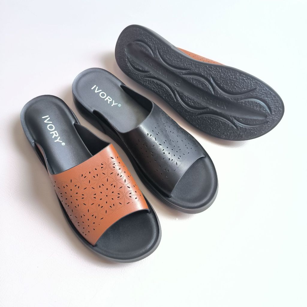 IVORY Sandal Flat Wanita Ukuran Besar 40 41 42 43 SS980