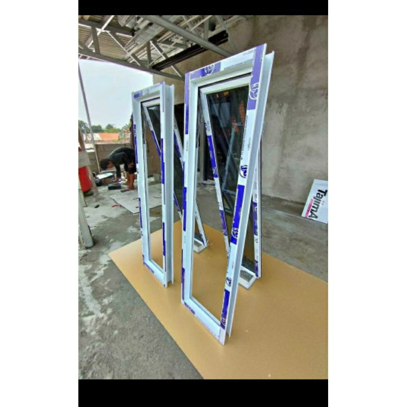 JENDELA ALUMINIUM SINGLE JUNGKIT/swing ukuran T100xL50