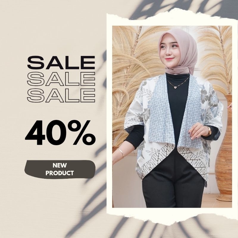 Outer Batik Wanita Jumbo LD 200 Bolak Balik 2in1 / Bolero Lowo Modern