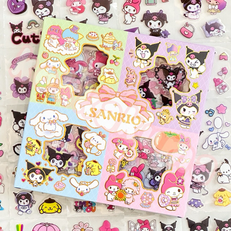 

Sticker Lucu 2D Sanrio Karakter Kuromi dan Melody Isi 100 Lembar Per Box