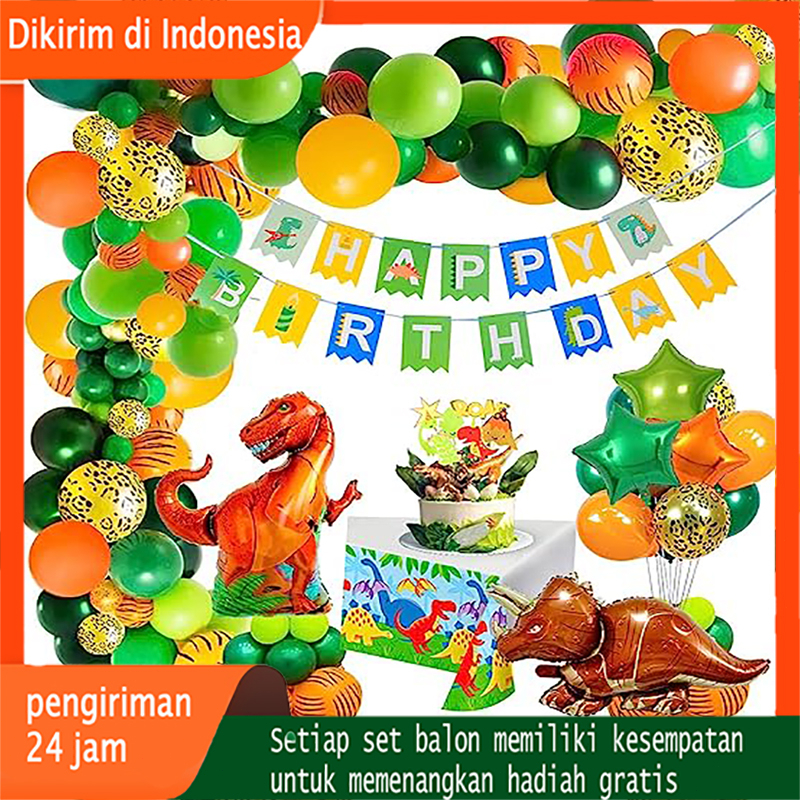 Dekorasi Ulang Tahun Dinosaurus, Kit Ulang Tahun Dinosaurus Dekorasi Ulang Tahun Dinosaurus Pesta Ul