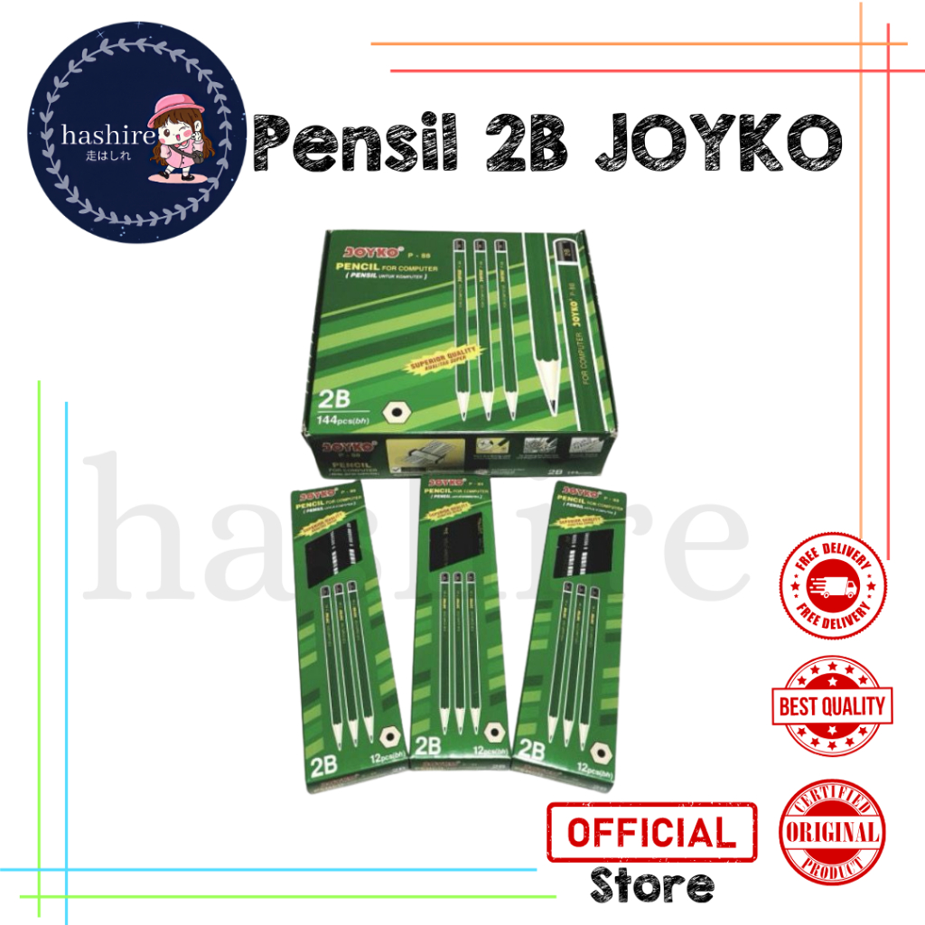 

Harga Grosir ( 1kotak/12pcs ) Pensil 2B JOYKO P-88 Untuk Komputer Original