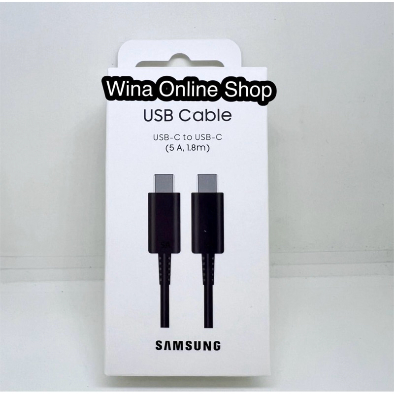 Kabel Data Samsung C TO C 5A Super Fast Charging 1.8 Meter