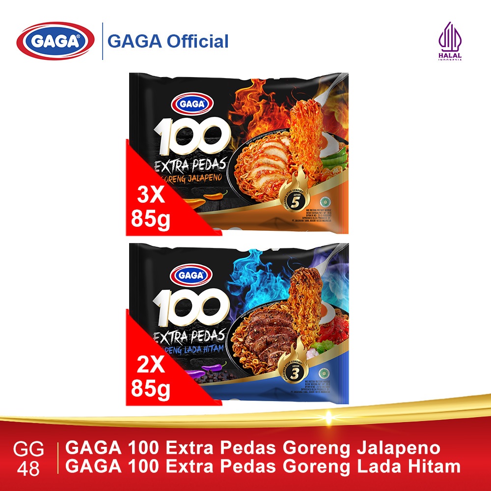 

GAGA 100 Extra Pedas Goreng Jalapeno 3pcs FREE GAGA 100 Extra Pedas Lada Hitam 2pcs (GG48)