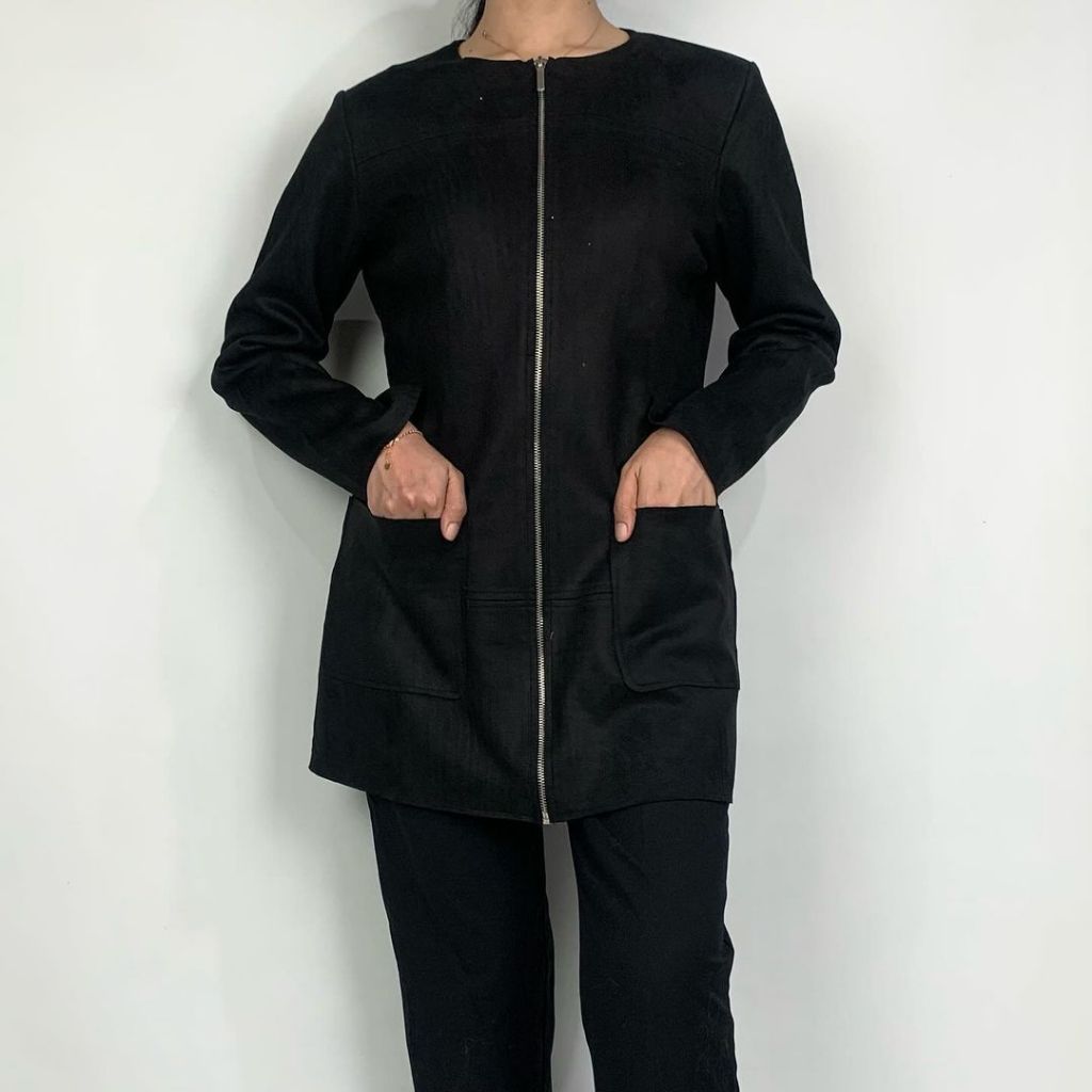 Jaket wanita Zara size M (seperti baru) suede 100% original 200224