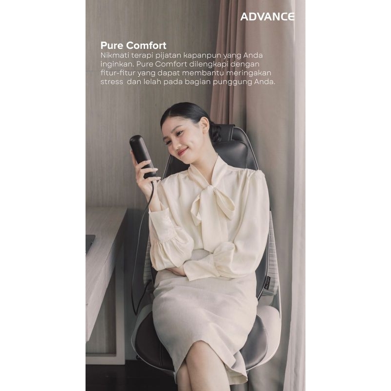 Kursi Pijat Portable Advance Pure Comfort - Kursi Pijat Refleksi Mobil Portable
