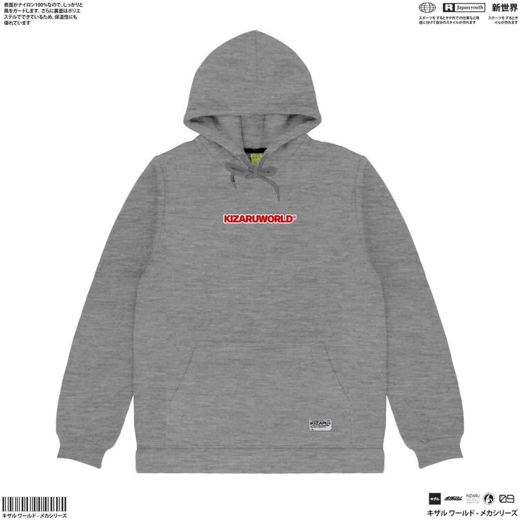 KIZARU Hoodie Sweater Little Logo MISTY GREY