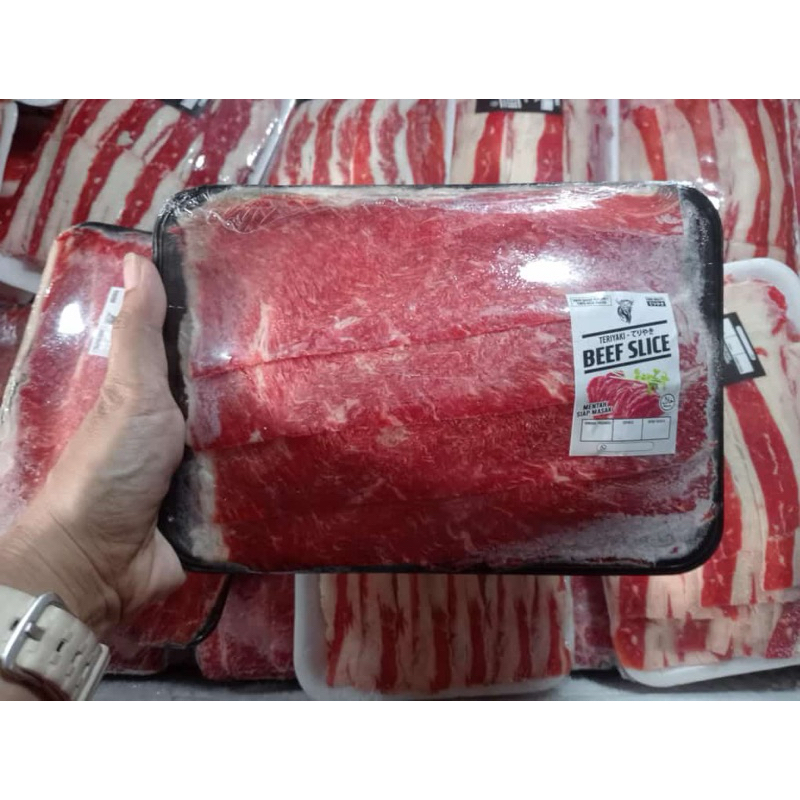 Beef Slice Non Lemak PREMIUM 500 gr - Shortplate Tanpa Fat Daging Sapi Potong Tipis Teriyaki