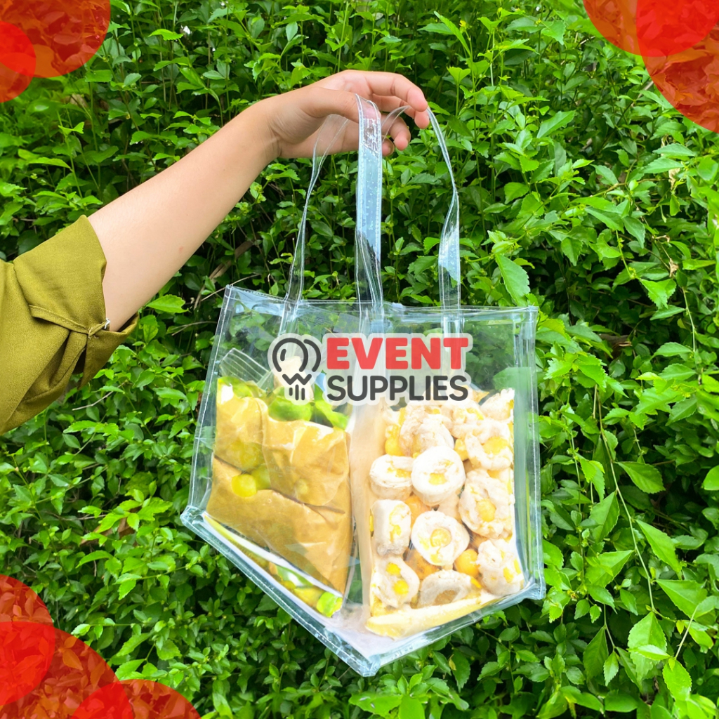 

Tas Mika Bening Tote Bag Transparan Ulang Tahun 3 Ukuran Plastik PVC Goodie Bag Hampers