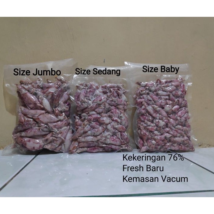 

FSASH SALE Sotong Cumi Cumi Asin Cumi Rebus 1 KG Size JumboSedangBaby
