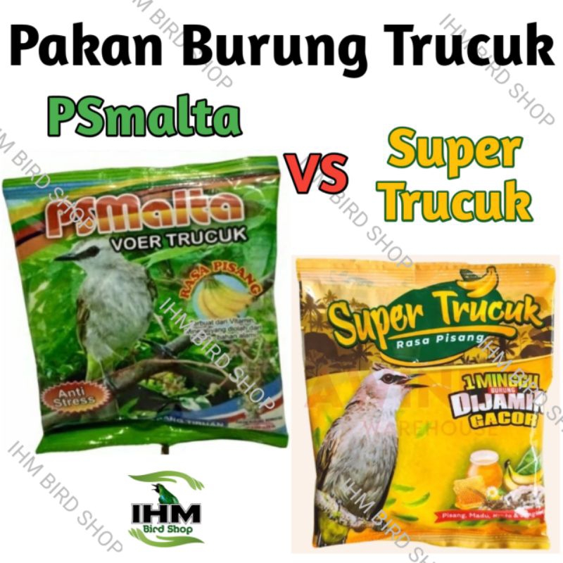 Pakan Burung Trucuk PSMalta VS Super Trucuk Voer Trucuk Rasa Pisang Anti Stres 100gr