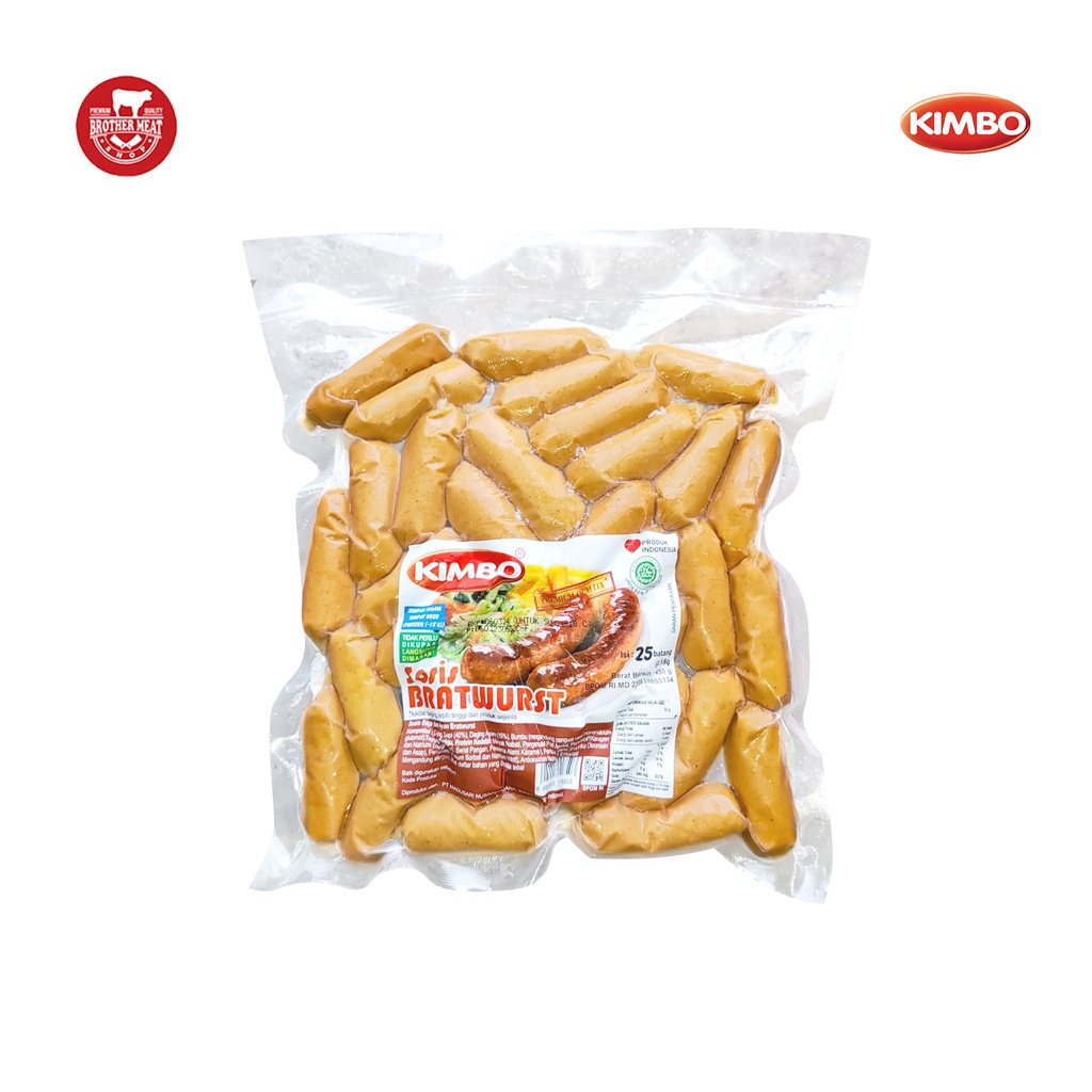 

1212 Sosis Kimbo Bratwurst Mini Cooktail 45gr Halal