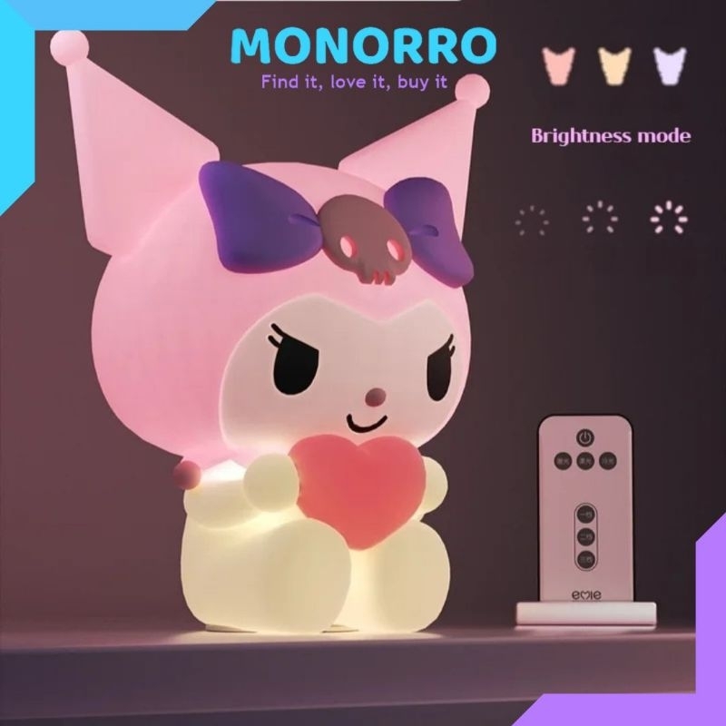 Lampu Tidur Kuromi Lampu Kuromi Night Lamp Kuromi Remote
