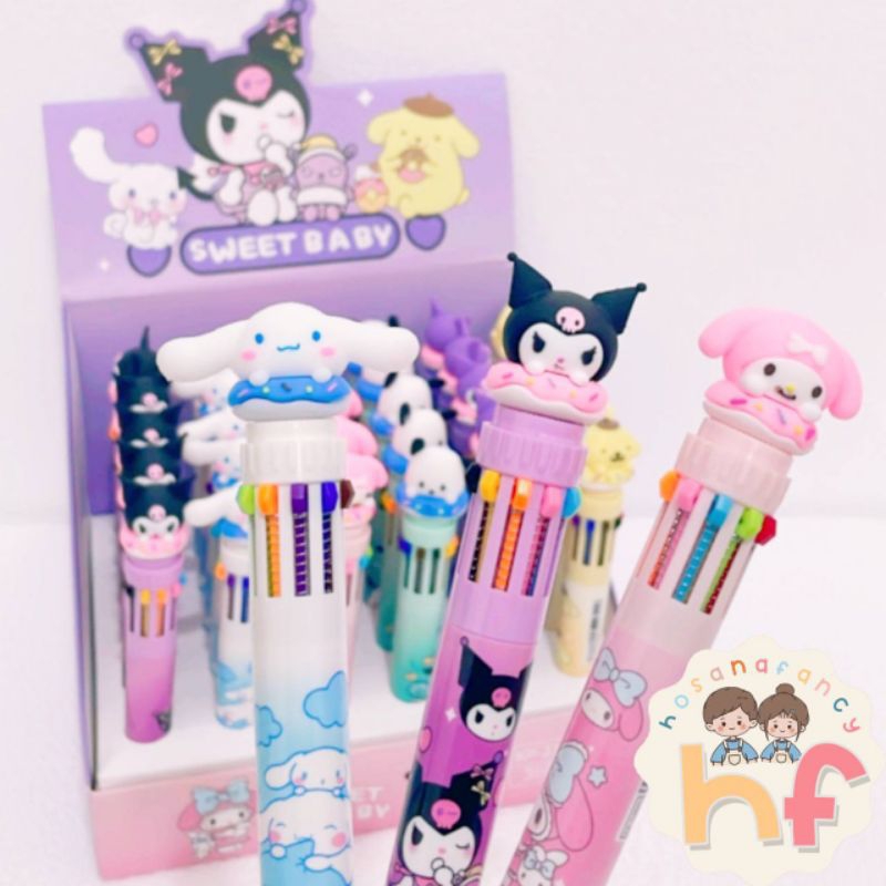 

Bolpen Pulpen Pena 10 Warna Sanrio Astronot Lotso CMoroll --ABG150