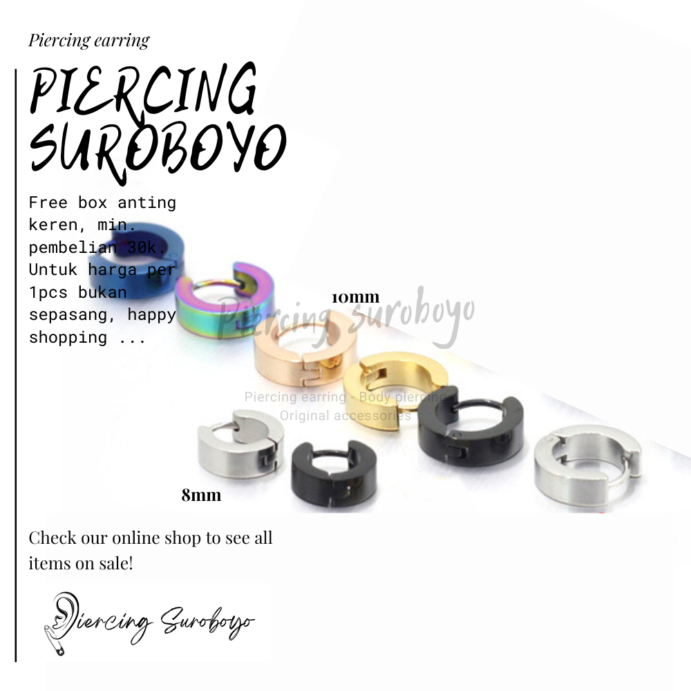 anting pria tindik barbel pria anting tindik cetik titanium barbel tindik pria. - harga per 1pcs.