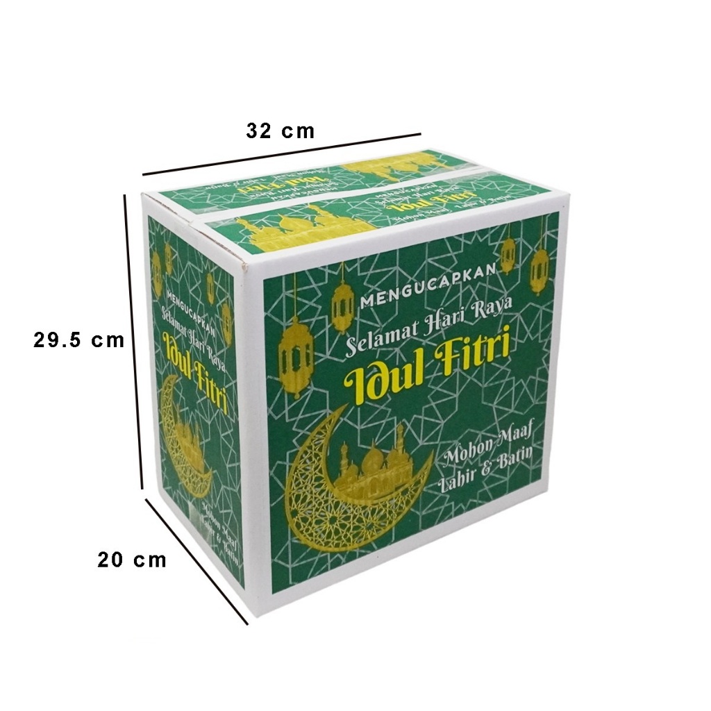 

Box Parcel 32x20x29 Kardus/Parcell/Lebaran/idul Fitri/Paket/sembako/hampers/eid mubarak