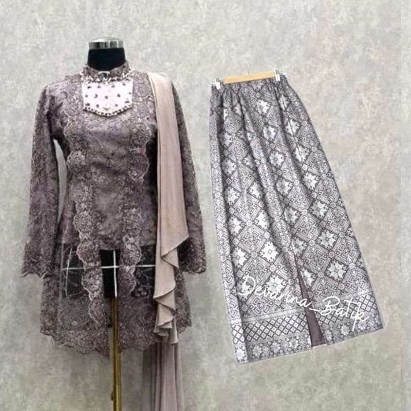 SET COUPLE KINARA - Kebaya Kutubaru Modern Kebaya Wisuda Kebaya Kondangan Kebaya Lamaran Terbaru