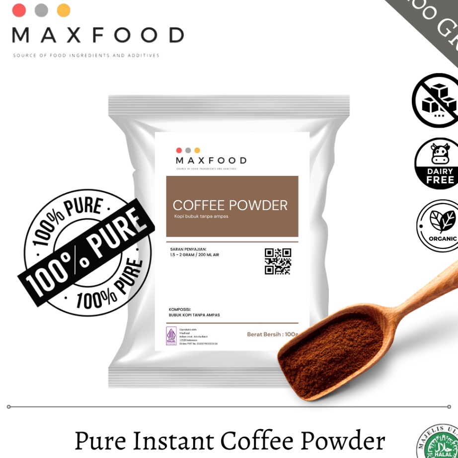 

STAR MAXFOOD Pure Instant Coffee Bubuk Kopi Murni Tanpa Ampas 1 GR