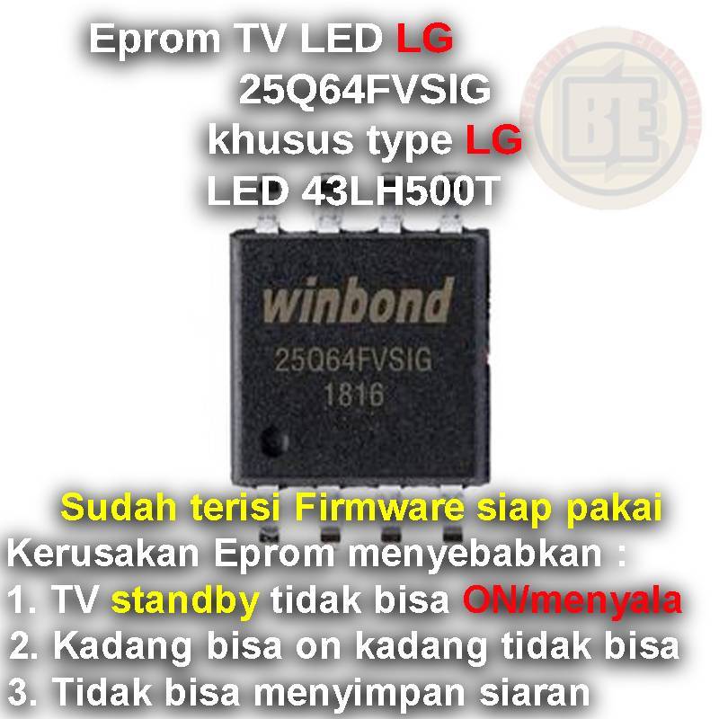 Ic Eprom Firmware TV LG LED 43LH500T