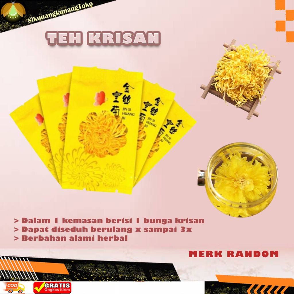

(SKN) TEH KRISAN Golden CHRYSANTHEMUM Flower Tea Kembang Teh Bunga Krisan Asli Dried Herbal Sachet