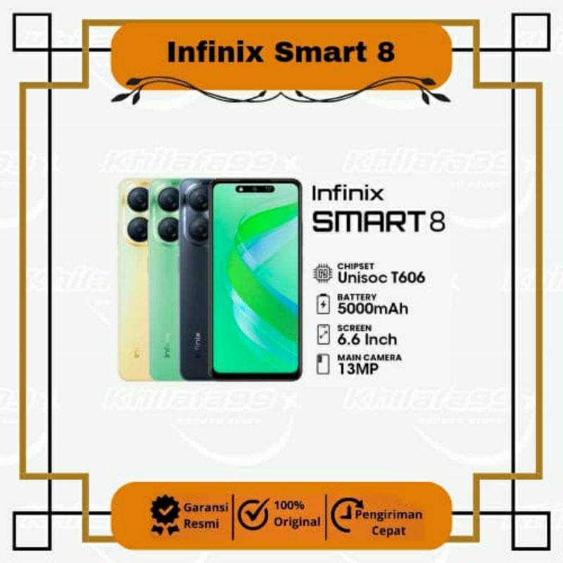 Infinix Smart 8  Garansi Resmi 1 tahun ( RAM 3/64 - 4/64 - 4/128 )