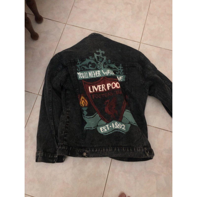 Jaket Lukis Bahan Denim